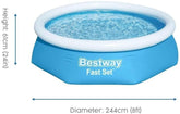Bestway Fast Set Fill & Rise Pool 2.44m x 61cm 57448 - Colorland Toys